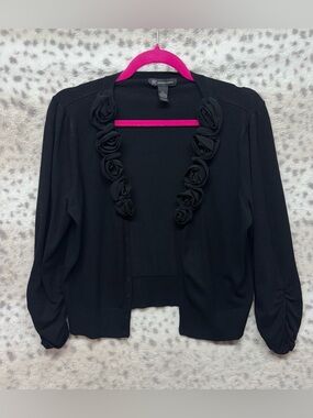 I-N-C INTERNATIONAL CONCEPTS FLORAL ACCENT CARDIGAN